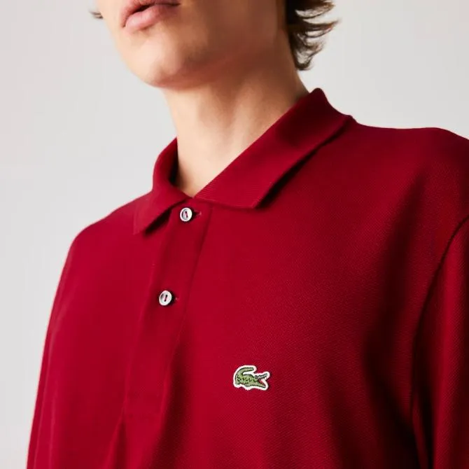 01838 Lacoste Long Sleeved Ribbed Collar Shirt