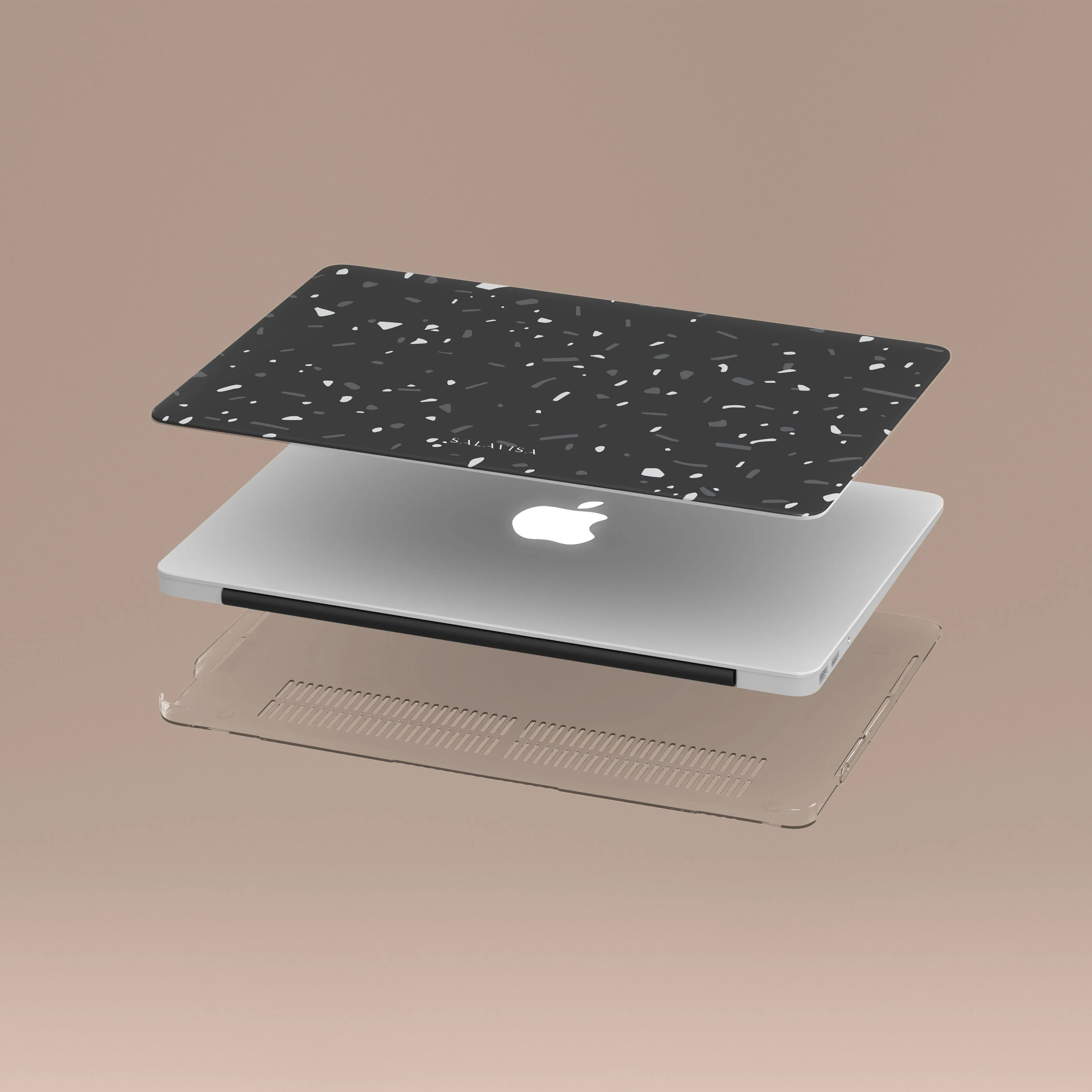 Black Terrazzo MacBook Case