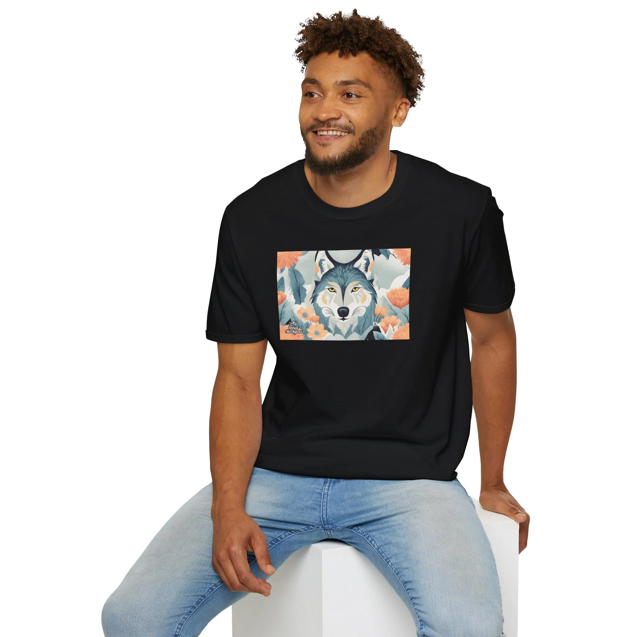 Blue Wolf, Soft 100% Cotton T-Shirt, Unisex, Short Sleeve, Classic Fit