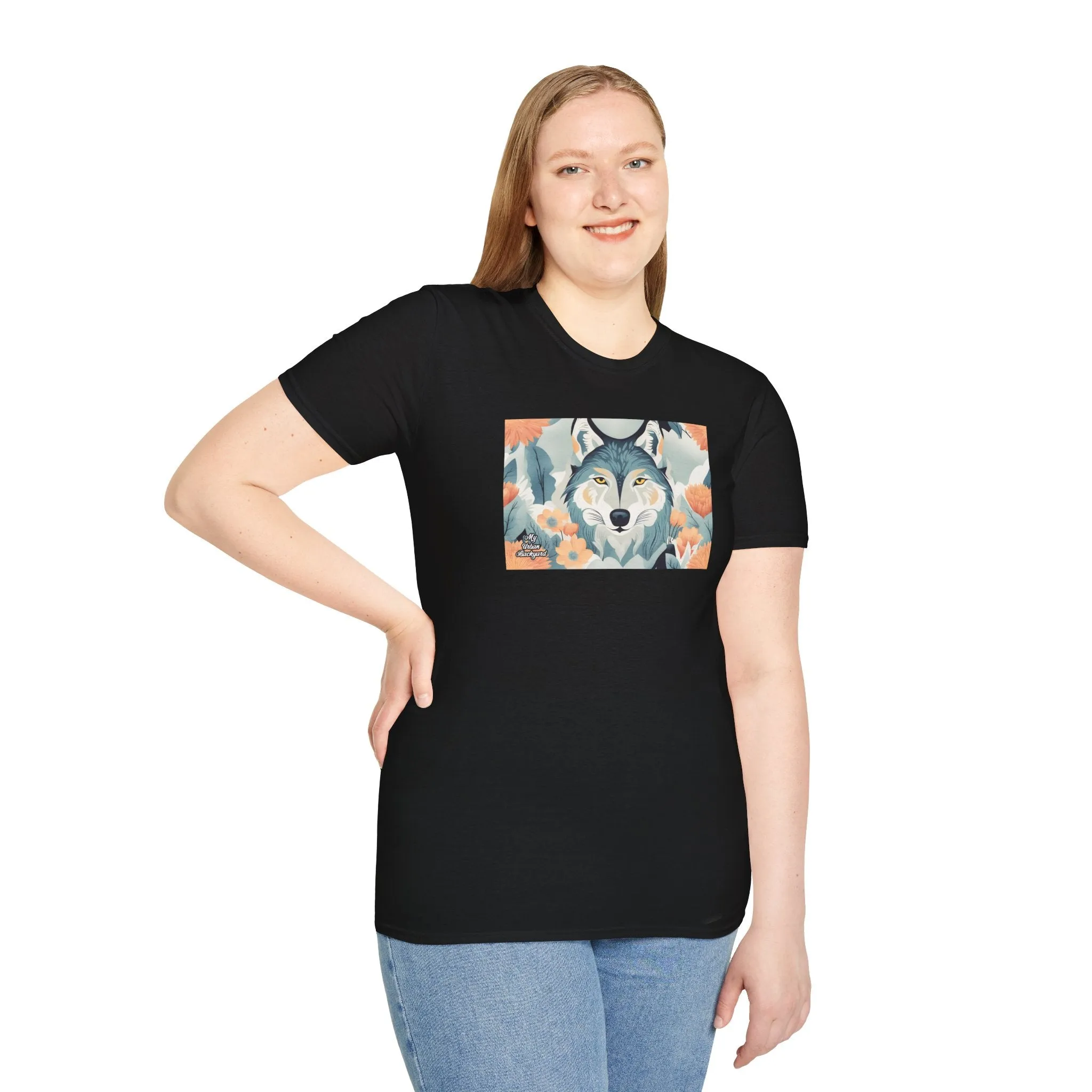 Blue Wolf, Soft 100% Cotton T-Shirt, Unisex, Short Sleeve, Classic Fit