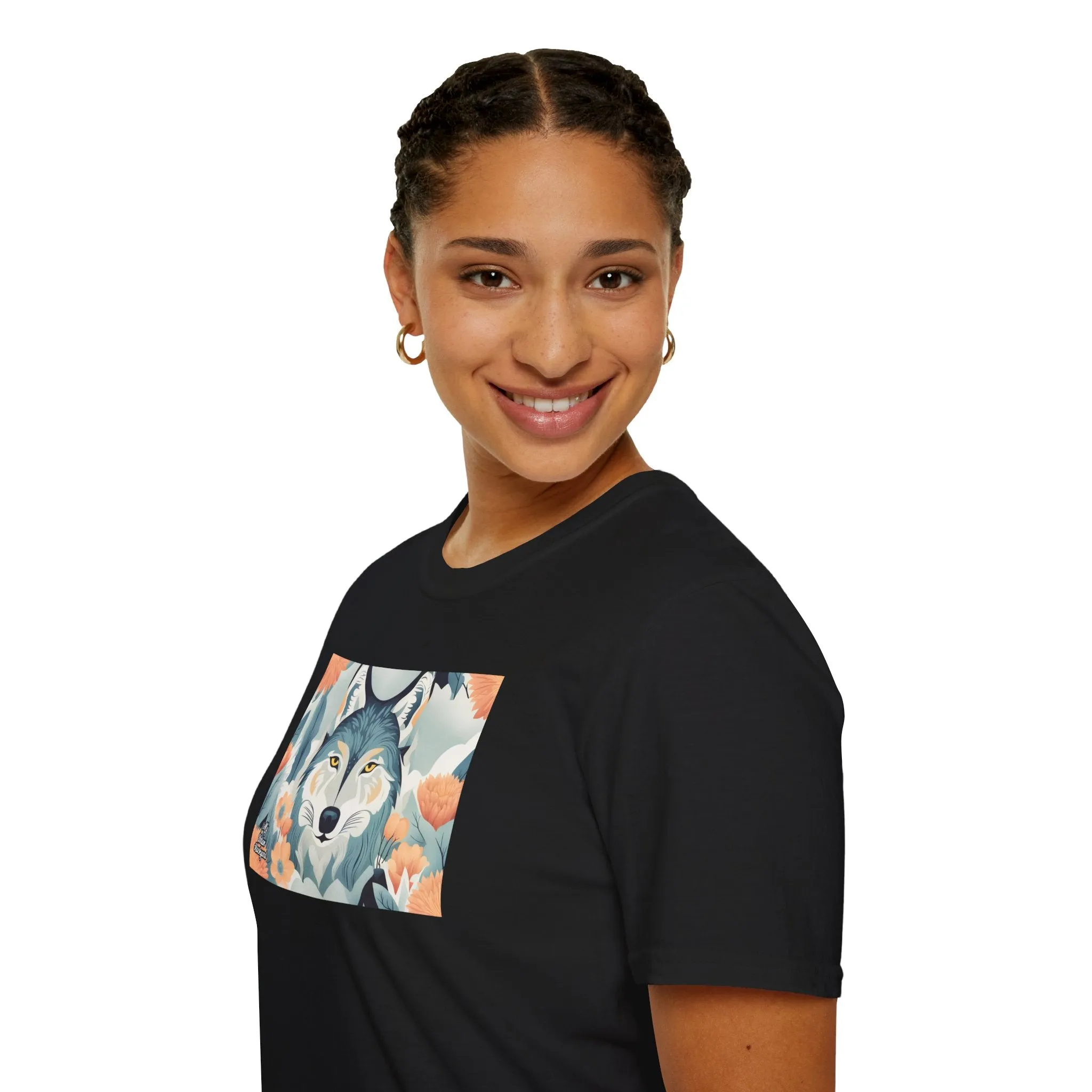 Blue Wolf, Soft 100% Cotton T-Shirt, Unisex, Short Sleeve, Classic Fit