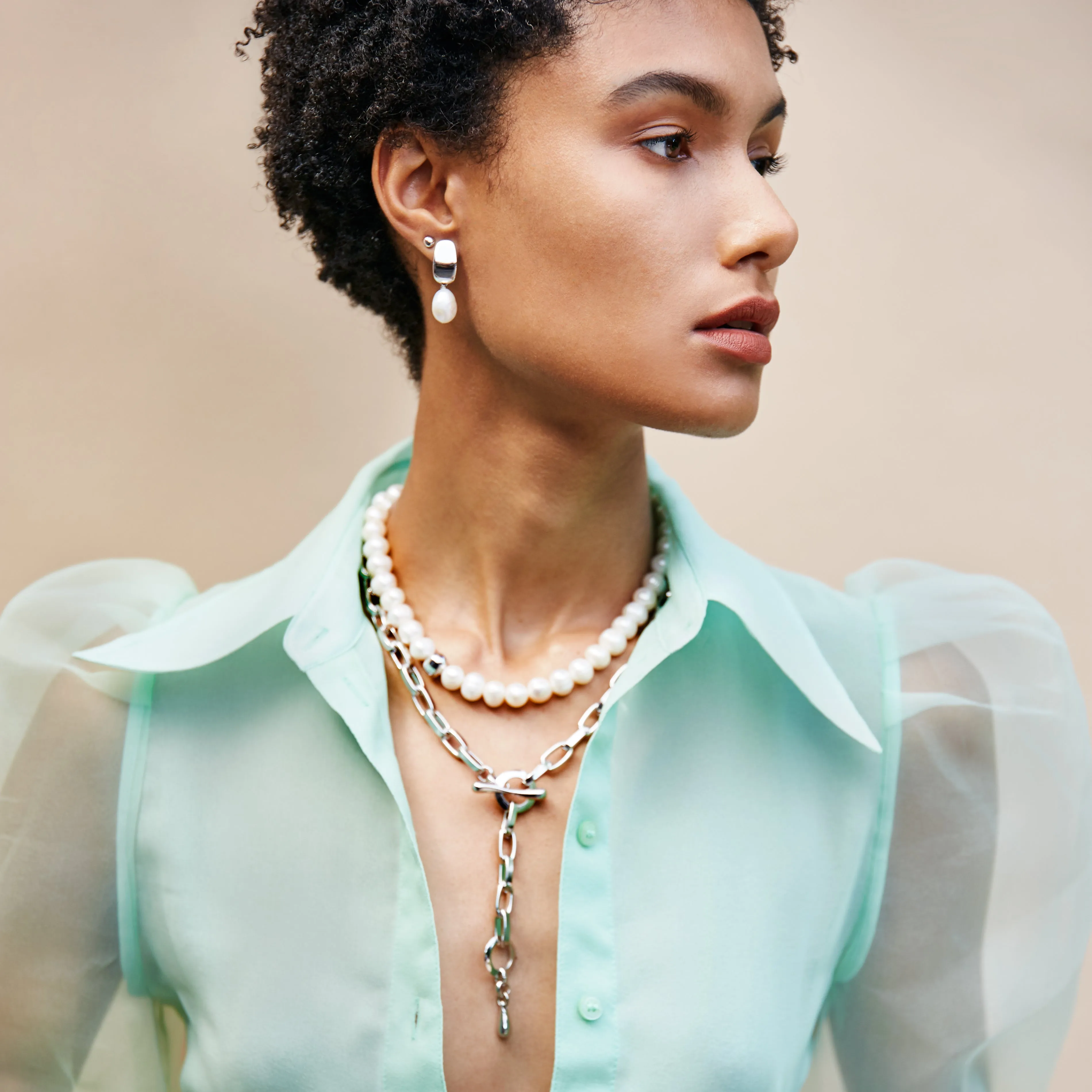 Convertible Chainlink Lariat - Silver
