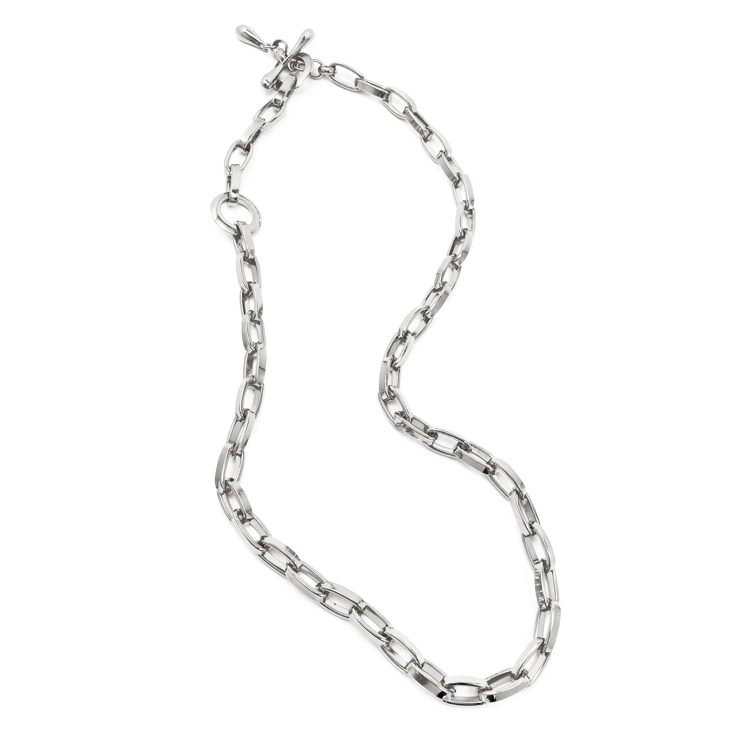 Convertible Chainlink Lariat - Silver