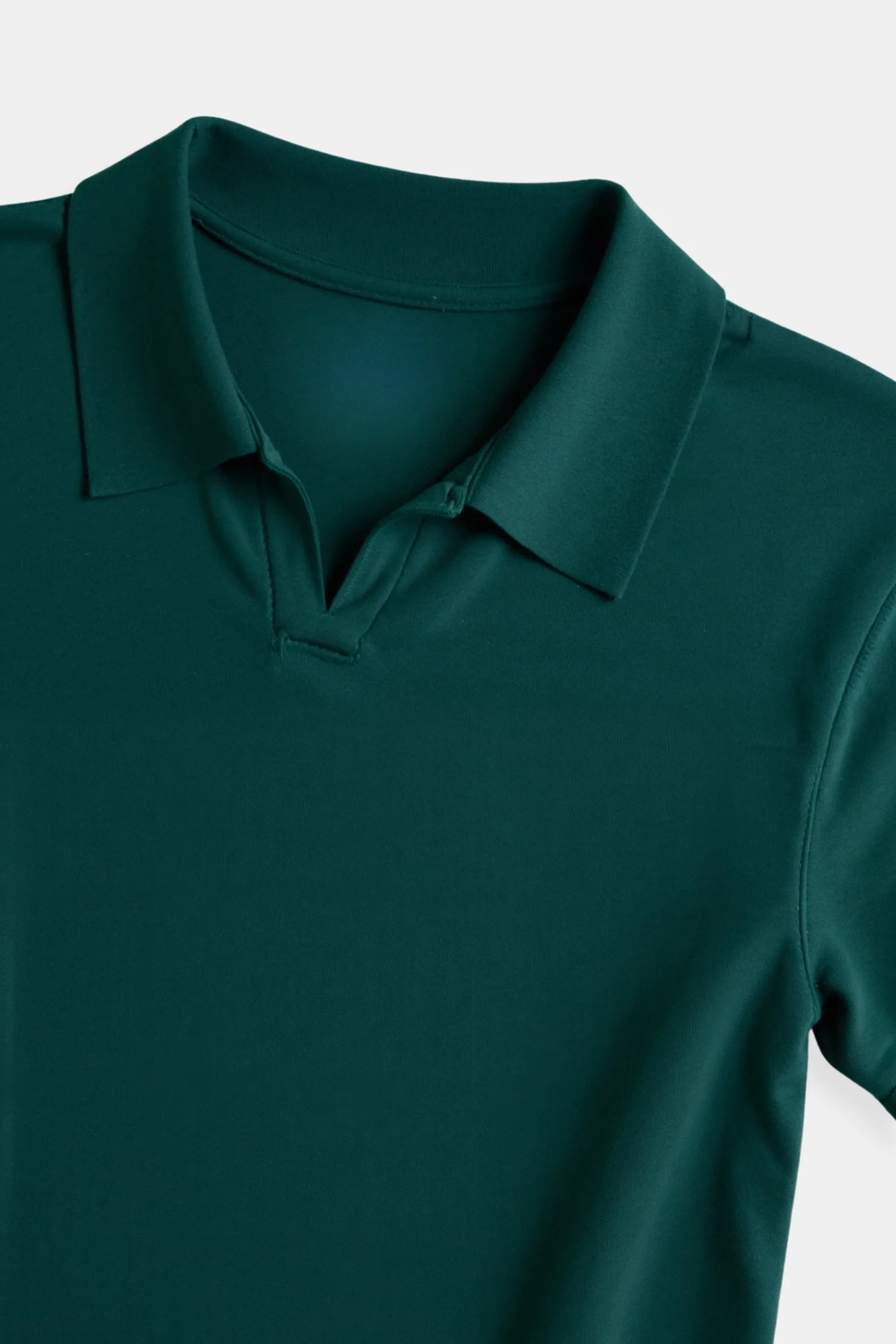 Old Money Classic Casual Solid Color Collared Reeve Colar T-Shirt