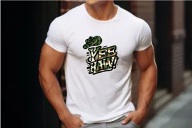 Yee-Haw T-Shirt with Cowboy Hat, Camo design, Unisex T-Shirt, Country Music T-Shirt