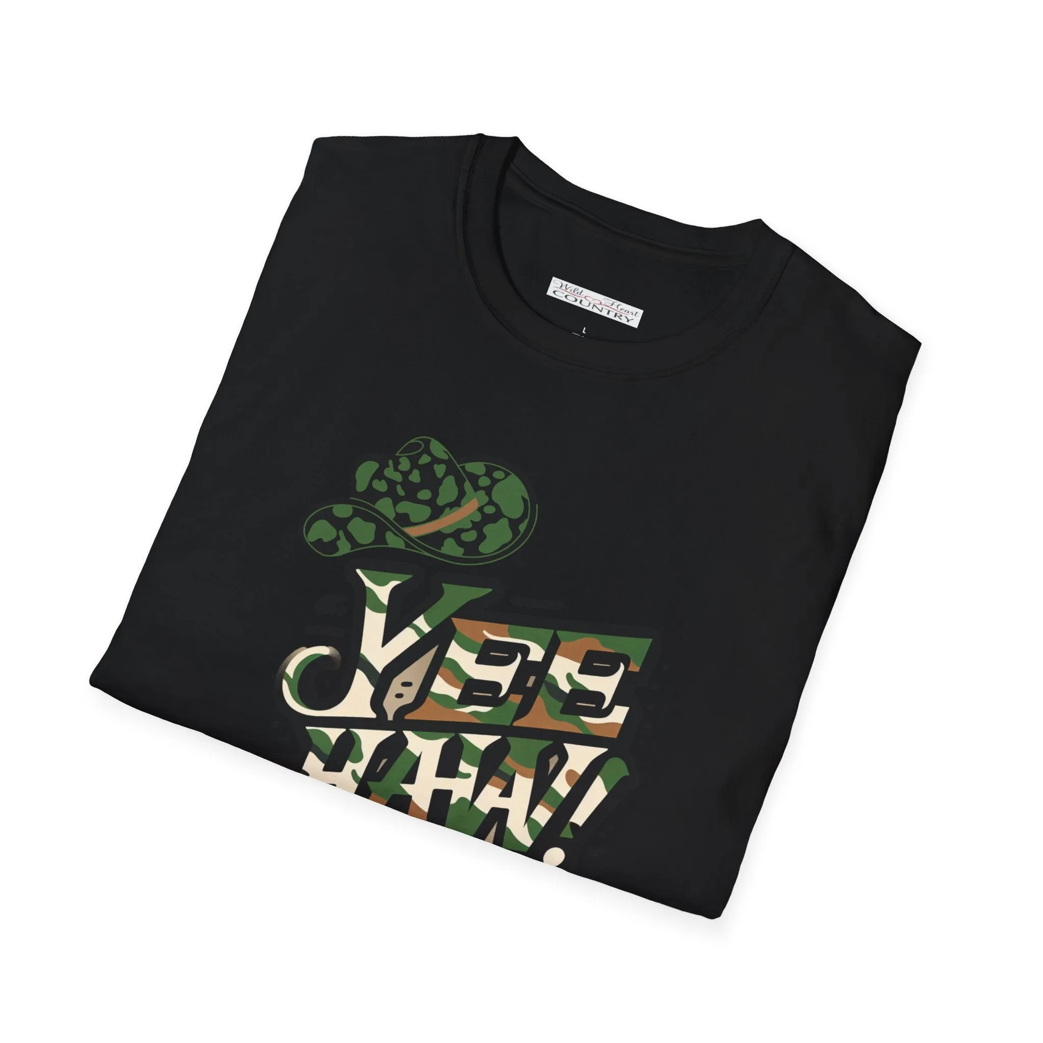 Yee-Haw T-Shirt with Cowboy Hat, Camo design, Unisex T-Shirt, Country Music T-Shirt